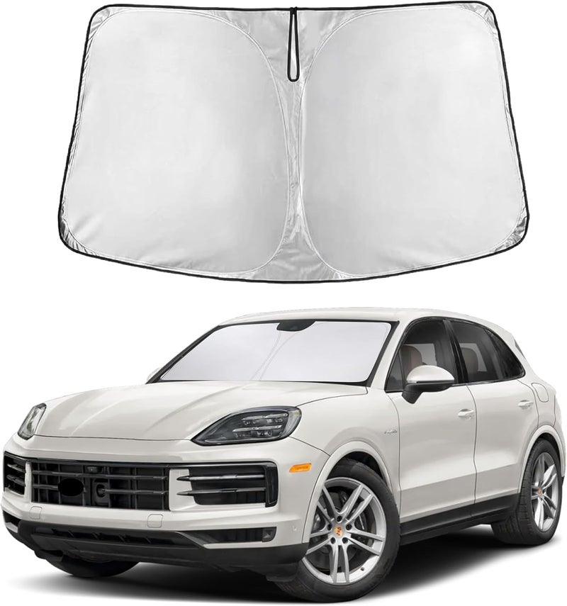 إيكونور واقي شمسي للزجاج الأمامي من لسيارة Porsche Cayenne 2019-2023 2024 2025، واقي شمسي للزجاج الأمامي والنافذة، حاجب وحامي من الأشعة فوق البنفسجية والحرارة، إكسسوارات سيارة - Image 1