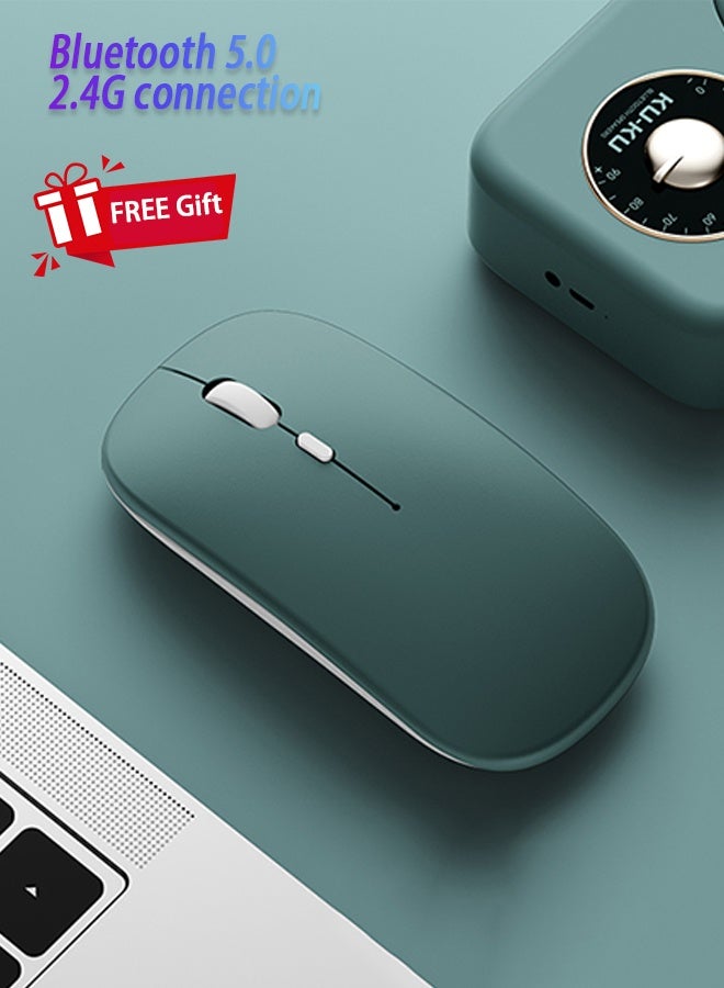 Keyboard Case For iPad Pro M4 11-Inch 2024 (5th Generation A2836 A2837 A3006), iPad Keyboard With Wrap-Around Drop-Proof Leather Shockproof Triangle Stand Built-In Pen Slot Flip Smart Wake-Up/Free 2-In-1 Screen Protector-Green - Image 4