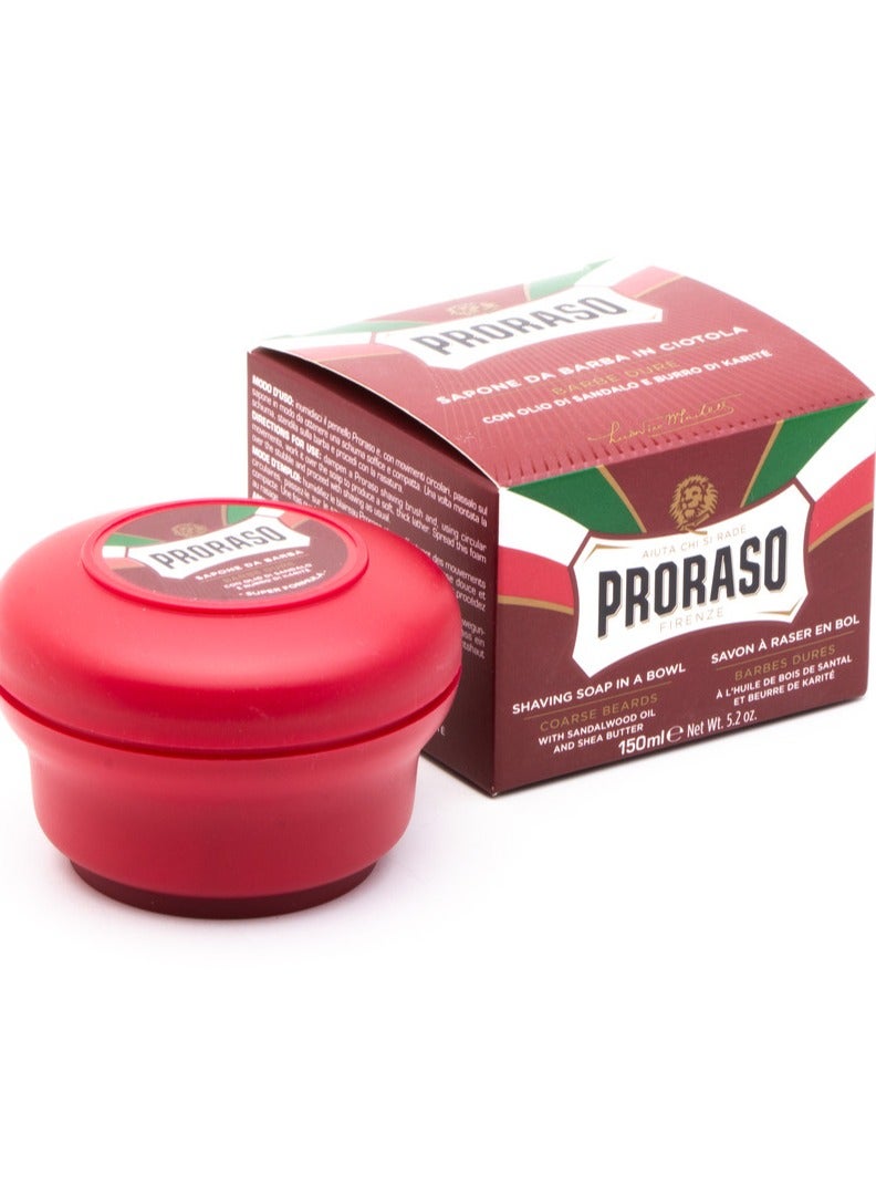 proraso صابون الحلاقة، زيت الصندل وزبدة الشيا 150 مل - Image 2