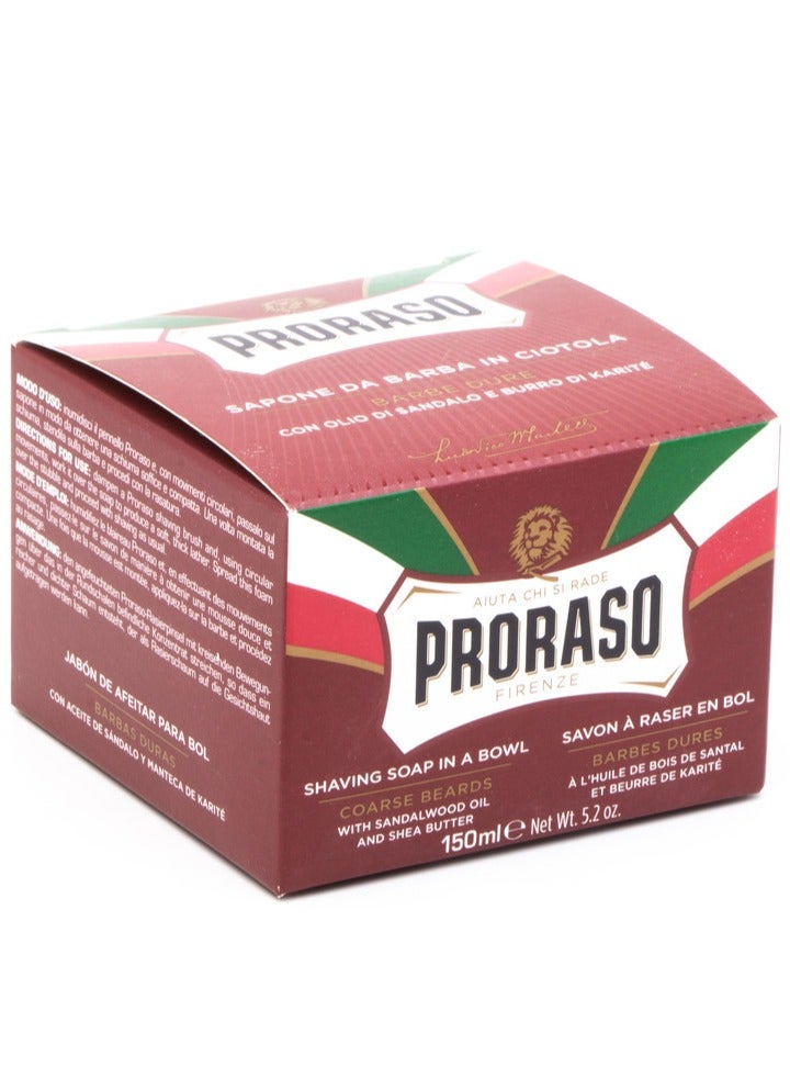 proraso صابون الحلاقة، زيت الصندل وزبدة الشيا 150 مل - Image 1