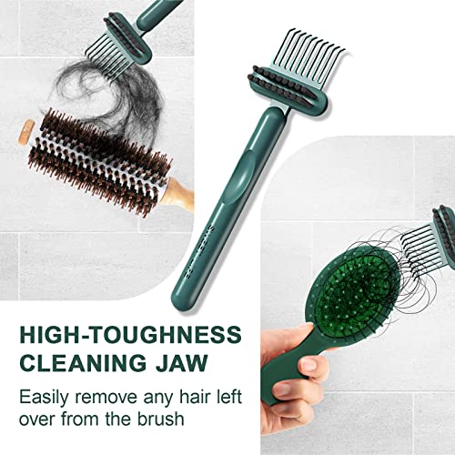 RHOS 2-in-1 Hair Brush Cleaner and Remover Tool - Comb for Removing Hair and Dust, Suitable for Home and Salon Use (1 Pack-Green) - Image 4