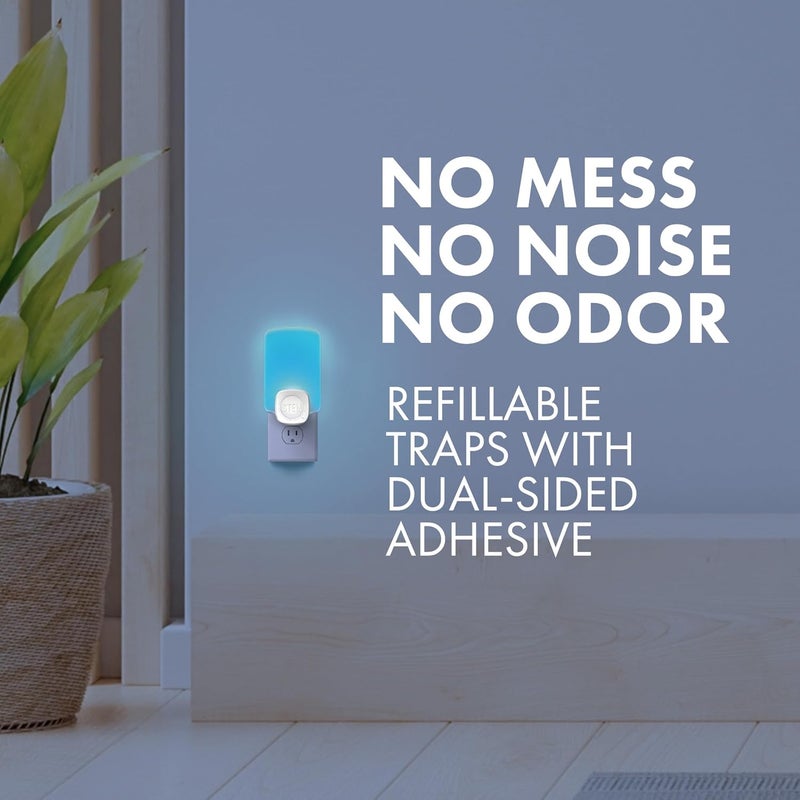 STEM STEM Light Trap Indoor Fruit Fly Trap Effective Insect Control for Home Attracts and Traps Flying Insects Emits Soft Blue Light Starter Kit with 2 PlugIn Devices and 2 Cartridges - Image 4