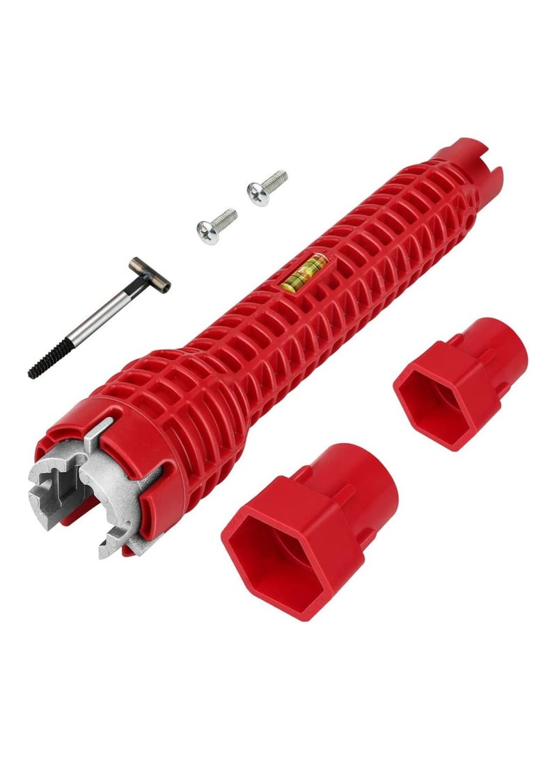 Faucet and Sink Wrench 8 in 1,Multi-purpose Faucet Wrench Tool,Basin Wrench Plumbing Tools with Gradienter For Plumbers And Homeowners - Image 2