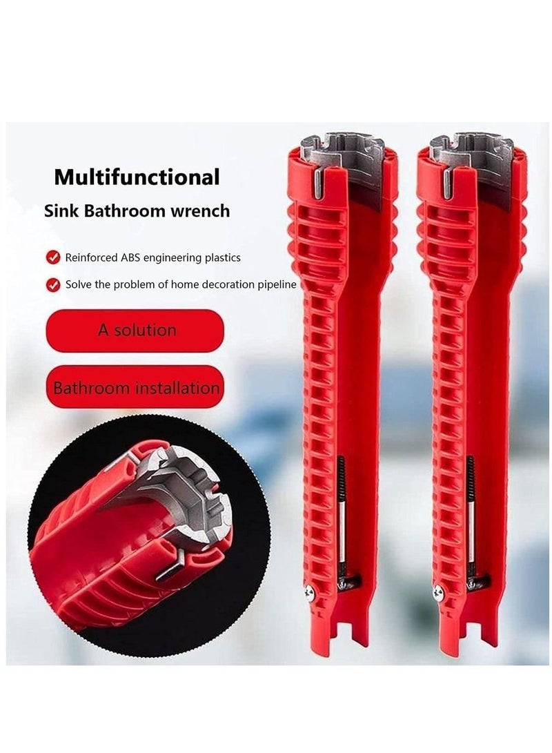 Faucet and Sink Wrench 8 in 1,Multi-purpose Faucet Wrench Tool,Basin Wrench Plumbing Tools with Gradienter For Plumbers And Homeowners - Image 4