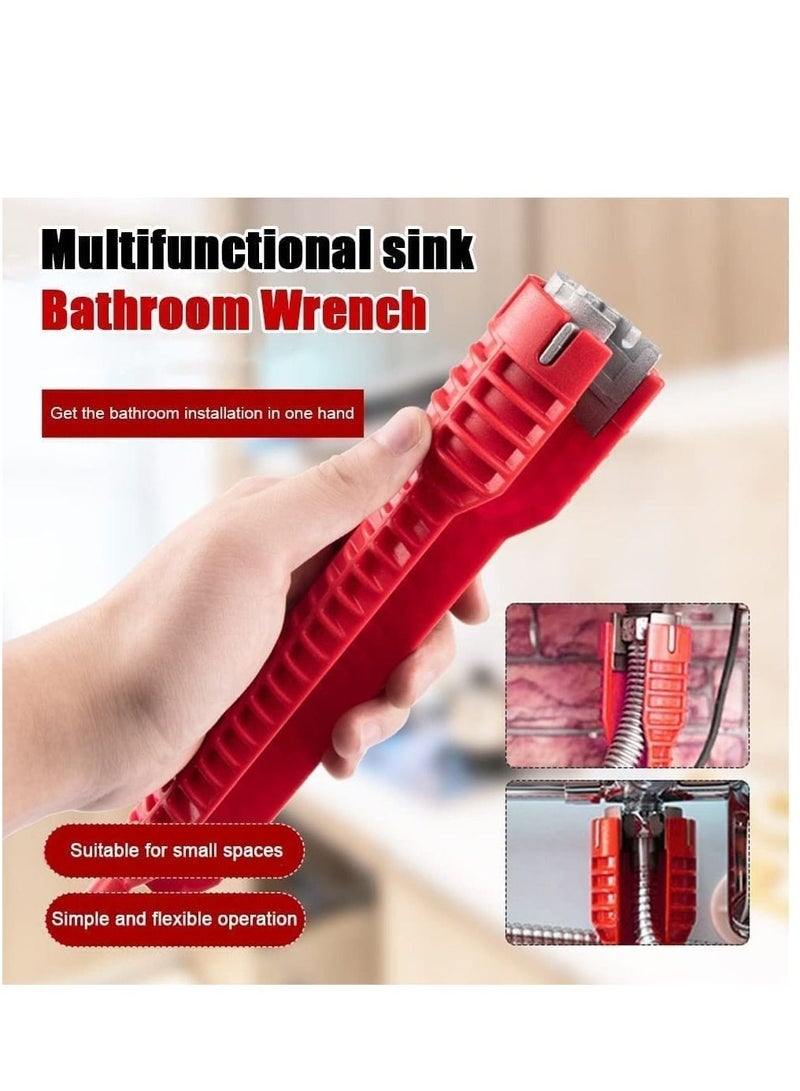 Faucet and Sink Wrench 8 in 1,Multi-purpose Faucet Wrench Tool,Basin Wrench Plumbing Tools with Gradienter For Plumbers And Homeowners - Image 5