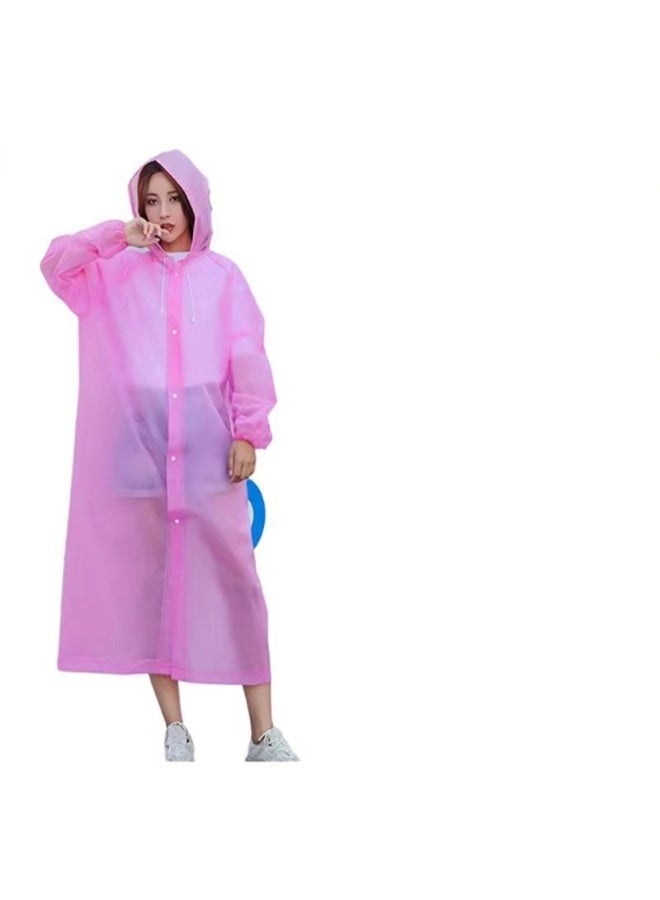 للجنسين للجنسين للسفر في الهواء الطلق مقاوم للماء مقنع الرباط سترة واق من المطر ملابس واق من المطر - Image 1