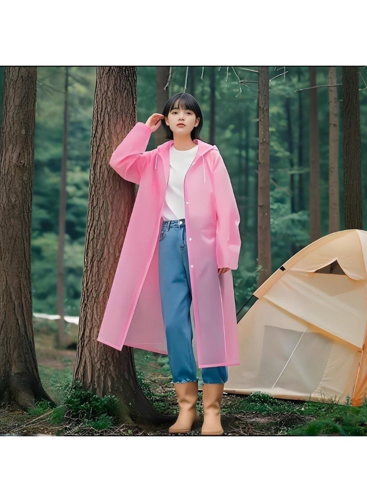 للجنسين للجنسين للسفر في الهواء الطلق مقاوم للماء مقنع الرباط سترة واق من المطر ملابس واق من المطر - Image 4