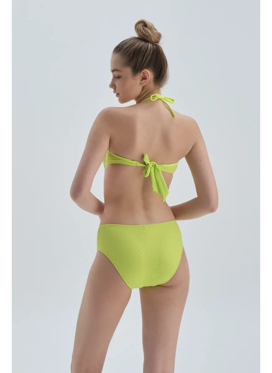 داجي Pistachio Green Halter Neck Bikini Top