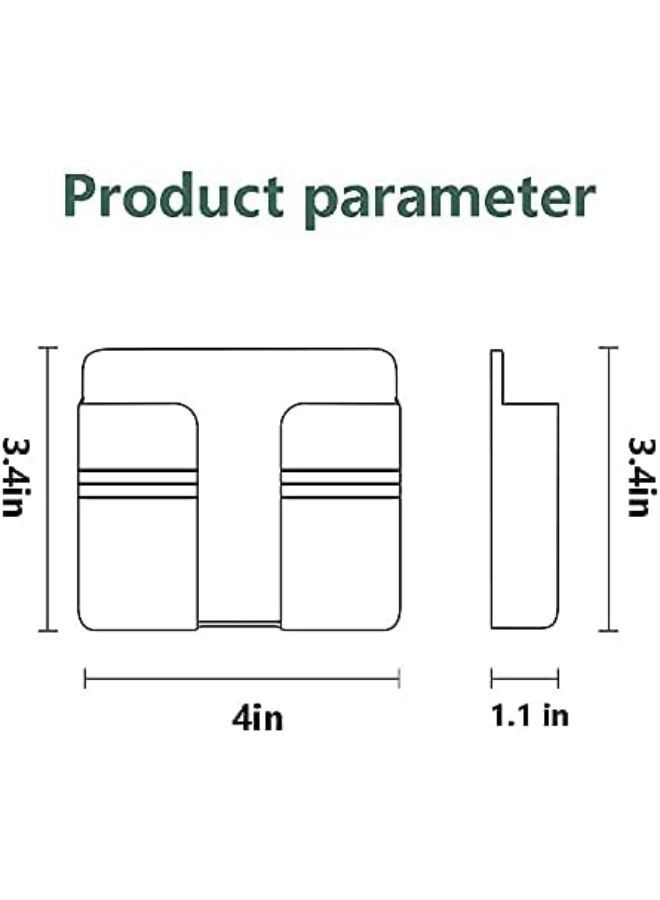 Wall Mount Phone Holder Phone Stand with Adhesive and Data Cable Receiving Hole - Image 2
