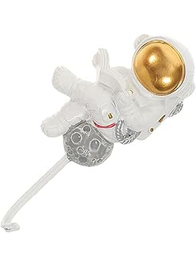 Astronaut Shaped Adhesive Hooks Strong Sticky Wall Mounted Coat Towel Hanger for Bathroom Kitchen Entryway Storage - Image 1