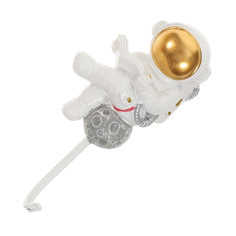 Astronaut Shaped Adhesive Hooks Strong Sticky Wall Mounted Coat Towel Hanger for Bathroom Kitchen Entryway Storage - Image 2