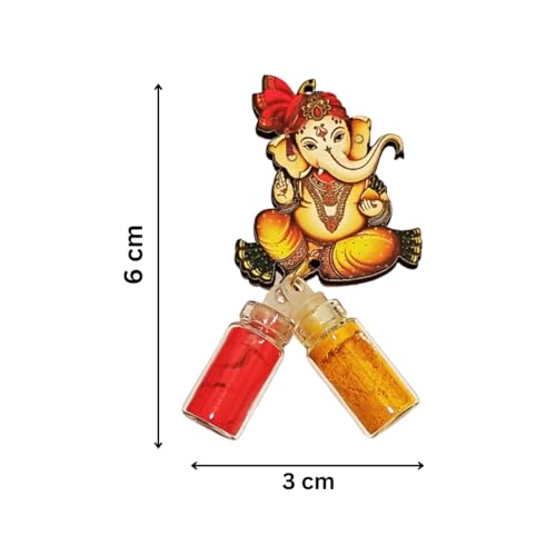 Sri Yagnaa - Ganesh MDF Pasupu Kumkum - Return Gifting Pasupu Kumkum - MDF Haldi Kumkum Gifting - Pasupu Kumkum for Thamboolam - Return Gifting - Handicrafted Pasupu Kumkum (Ganesh) - Image 4