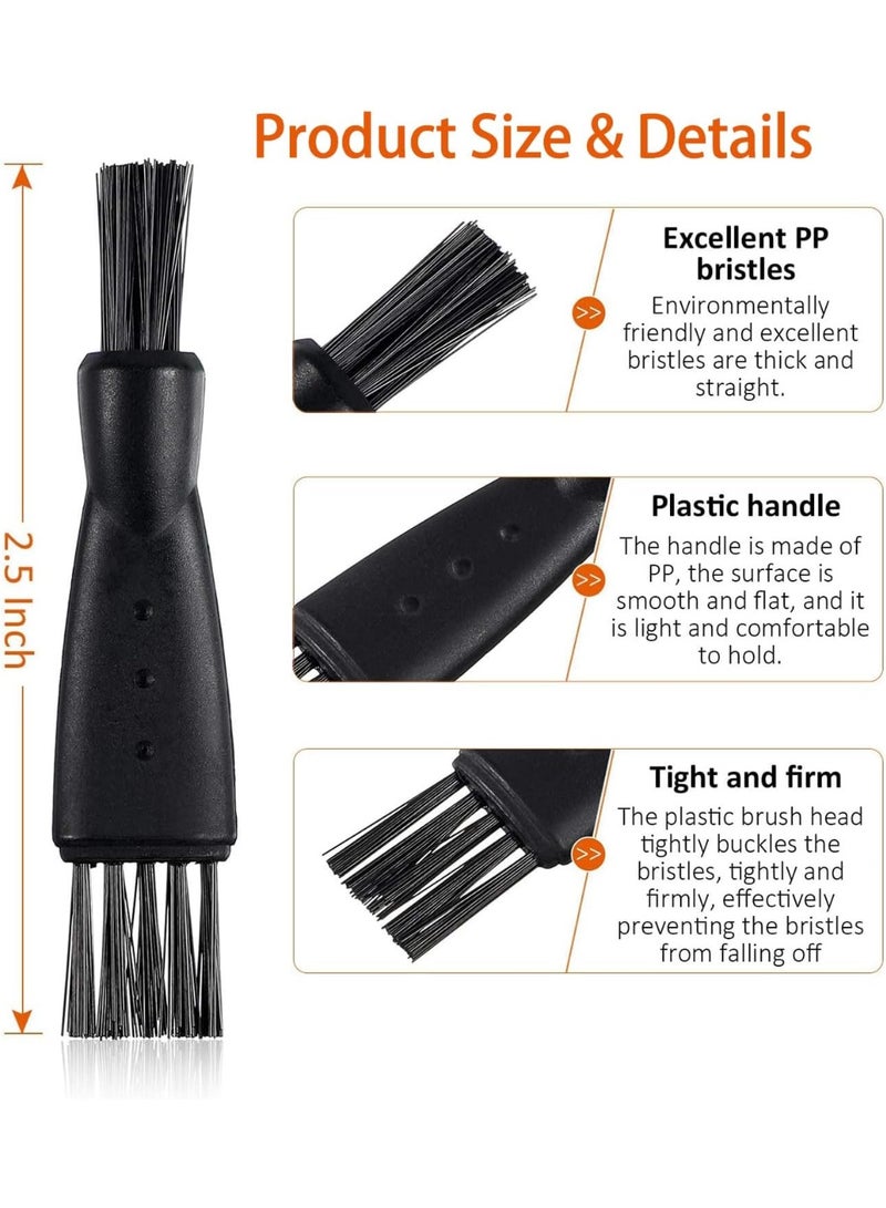 10 قطع من فرشاة تنظيف ماكينة الحلاقة، فرشاة تنظيف ماكينة قص الشعر ذات الطرفين، فرشاة تنظيف الحلاقة البديلة لإزالة حطام اللحية والغبار - Image 3