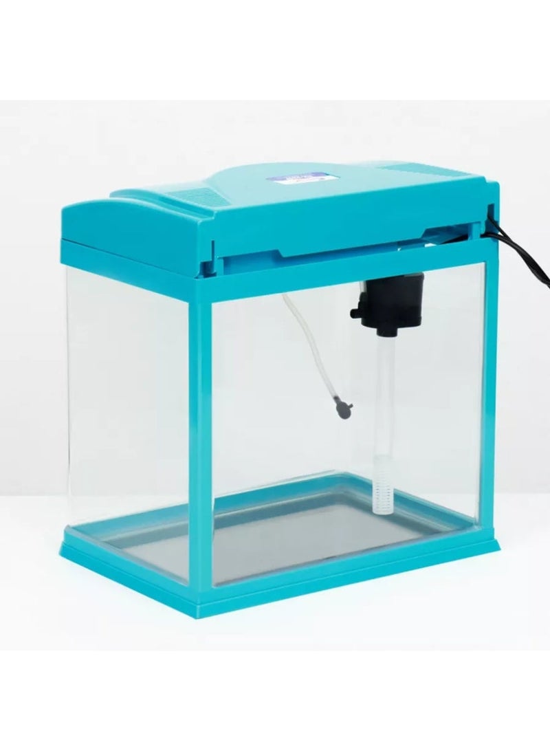 حوض سمك صغير زجاجي أزرق اللون JEBO R-232 للمنزل والمكتب - Image 4