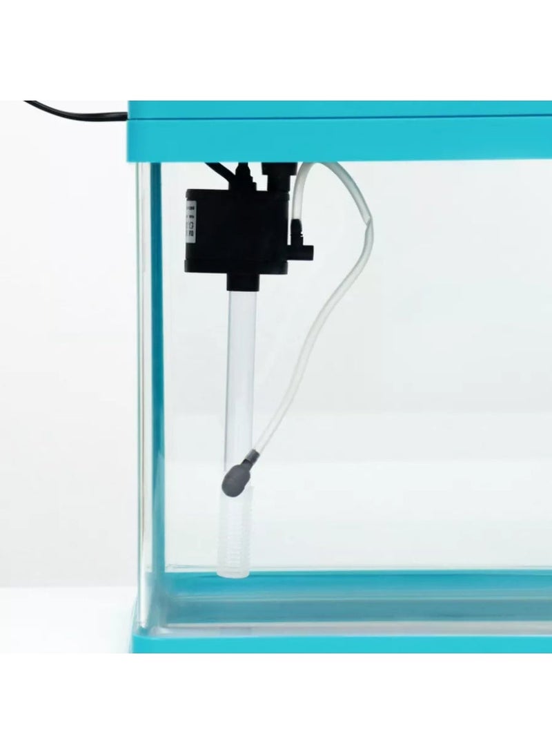 حوض سمك صغير زجاجي أزرق اللون JEBO R-232 للمنزل والمكتب - Image 5