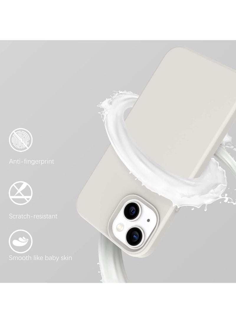 ACLIX Silicone Case Compatible with iPhone 13 and iPhone 14, Slim Liquid Silicone, Layers of Soft Gel Rubber Shockproof, Protective Phone Case Cover with TPU Lining Compatible With iPhone 13 and iPhone 14 (Stone) - Image 4