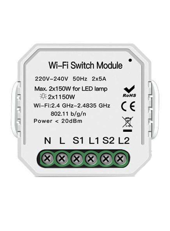 NIBEMINENT Wi-Fi Light Switch DIY Breaker Module White