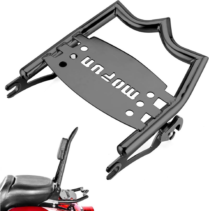 Mofun Luggage Rack Rear Grab Handles Bracket Kit Black for Harley Touring 2009-2024 - Image 1