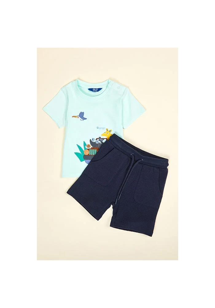 R&b Printed T-Shirt and Shorts Set
