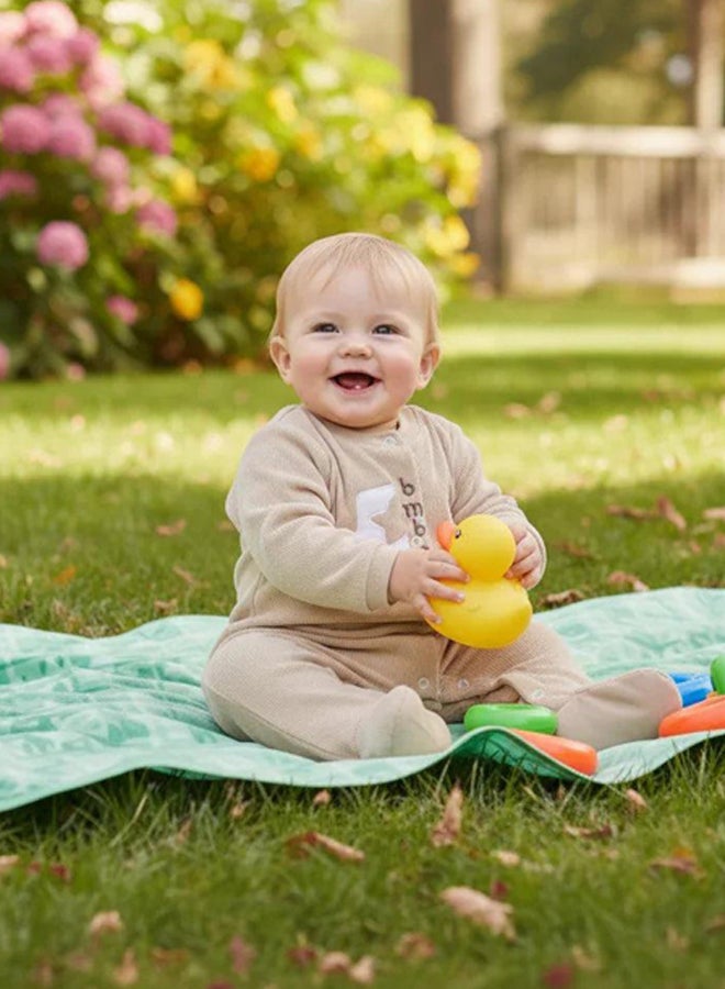 Baby Boys Velvet Baby Footie - Car & Stars Design - Image 2