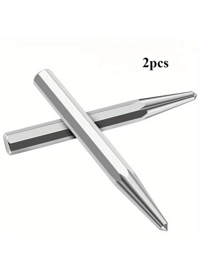 2pcs Octagonal Center Punch Locator High Hardness Metal Drilling Mark Tool - Image 1