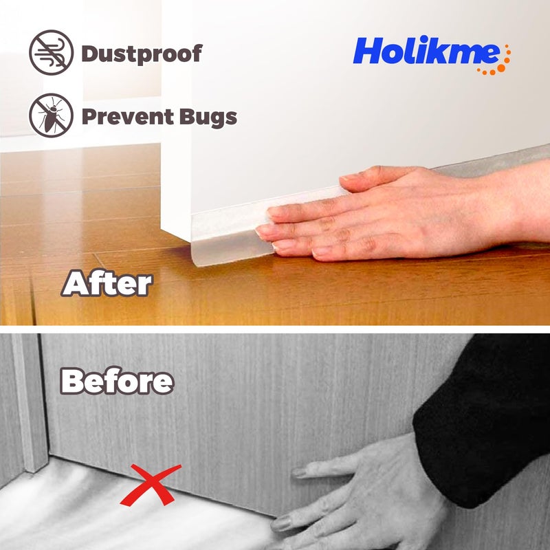 Holikme Weather Stripping Door Seal Strip 33 Feet, Sealing Sticker Sealing Tape for Door Draft Stopper Adhesive for Doors, Suitable for Windows, Doors - Image 2