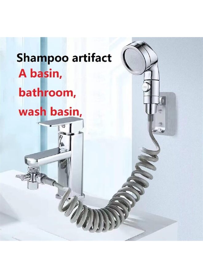 Shower Head Sink-Faucet Bathtub-Bathroom-Garden - Hose Sprayer Attachment? for Hair Washing & Pet Dog Rinse & B=KIDS Bath, ON/OFF Extension - Image 5