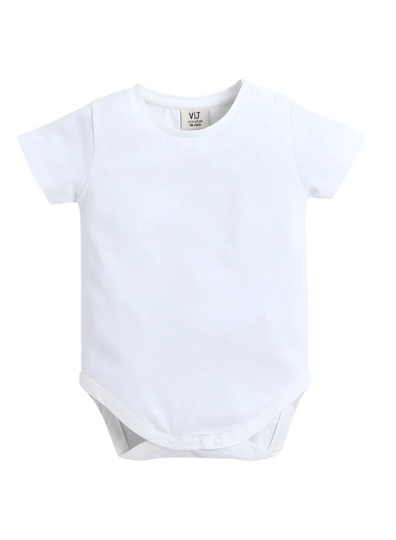 Victor And Jane  Infant Girls Bodysuit & Stripe Dungaree Romper Set with Flower Appliqué for Women | Best Price UAE