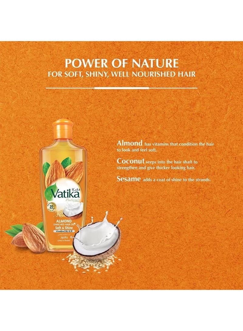 VATIKA Almond Enriched Hair Oil - 300 ml - Image 3