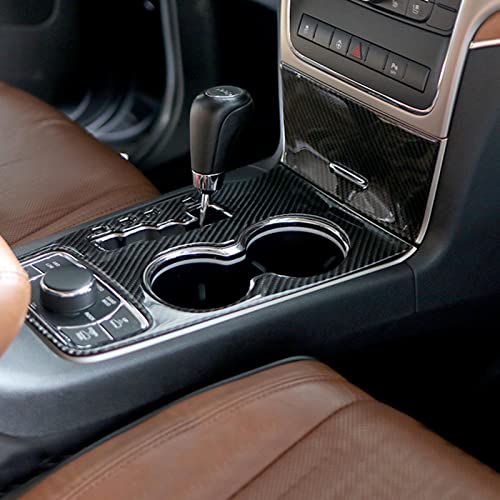 YOCTM يوكتيم لجيب جراند شيروكي 2011 2012 2013 ملحقات داخلية غطاء حامل الأكواب من ألياف الكربون الحقيقية - Image 1