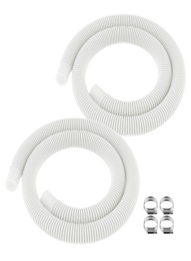ANTOBLE Swimming Pool Hose Replacement Hose for Above-Ground Pools Accessories Pool Pump Replacement Hose, Pool Filter Replacement Hose 59 x 1.25 Inches with 4 Clips - Pack of 2 - Image 1