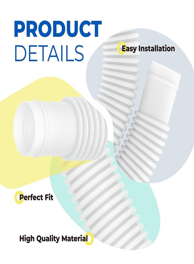 ANTOBLE Swimming Pool Hose Replacement Hose for Above-Ground Pools Accessories Pool Pump Replacement Hose, Pool Filter Replacement Hose 59 x 1.25 Inches with 4 Clips - Pack of 2 - Image 5