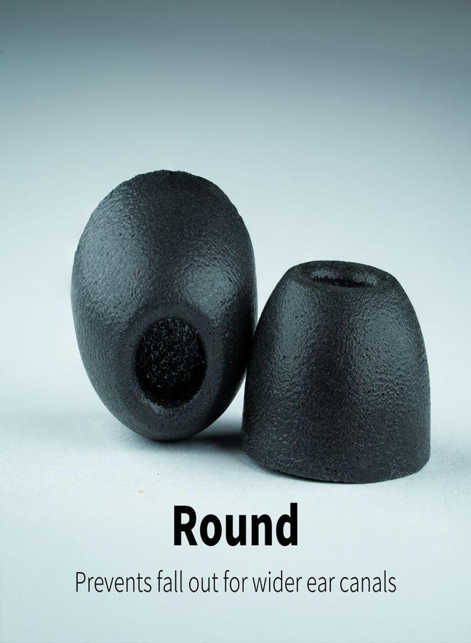COMPLY أطراف أذن Comply Foam 500 Series Round 2.0 لسماعات KZ ZS10 Pro وZSX وAKG N5005 وMoondrop Aria وKato & Chu وFiiO FH7، متوفرة بأحجام متنوعة S وM وL، 3 أزواج - مع واقي TechDefender، أطراف أذن إسفنجية، صنع في الولايات المتحدة الأمريكية - Image 2