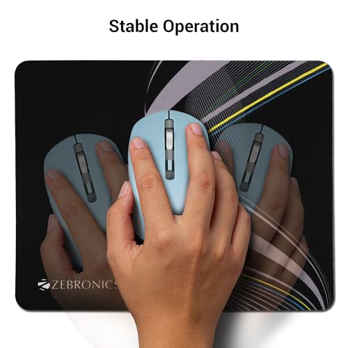 ZEBRONICS MSP-X1 Mouse Pad, for Speed and Precision Operation, Smooth Cloth Surface, Roll and Go, Optimised for All Mouse Sensors, Anti Slip Rubber Base, Surface of 232 x 182 mm - Image 5