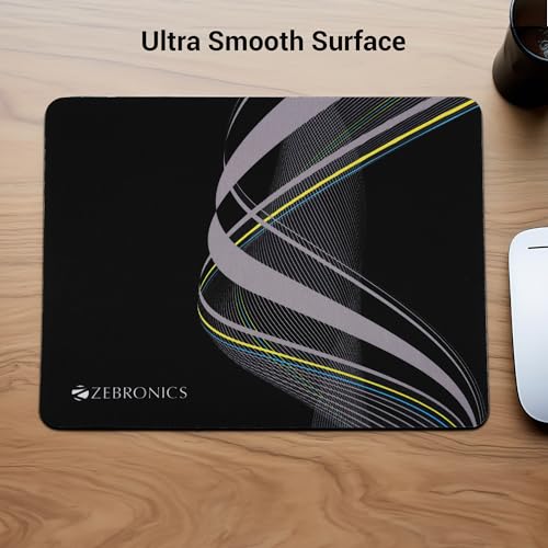 ZEBRONICS MSP-X1 Mouse Pad, for Speed and Precision Operation, Smooth Cloth Surface, Roll and Go, Optimised for All Mouse Sensors, Anti Slip Rubber Base, Surface of 232 x 182 mm - Image 4