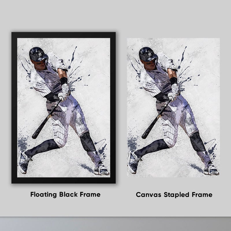 TNESSENTIAL Aaron Judge Poster New York Yankees Framed Canvas Print Baseball Wall Art Print MLB Artwork Home Decor E3 Birthday Gift - Image 5