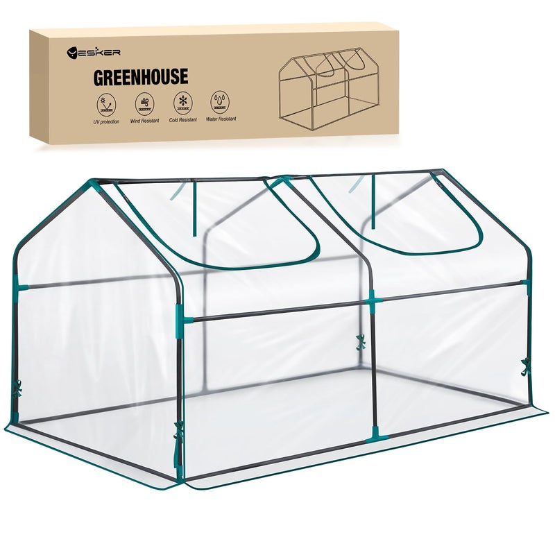 Yesker Mini Greenhouse 71"x36"x36" Portable Small Green House for Indoor Outdoor Greenhouses with PVC Cover Compact Greenhouses Kit for Winter Gardening Balcony Patio Outside Backyard Plant Protection - Image 1