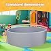 FUBOTRAD Ball Pit for Balls 472 x 137 Round Foam Ball Pits for Kids Toddlers Soft Play Equipment Balls NOT Included Light Gray - Image 4