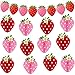 Renbuzhu 13PCS Strawberry Party Decorations Honeycomb Balls Banner Berry First Birthday Hanging Decor Table Centerpieces - Image 3