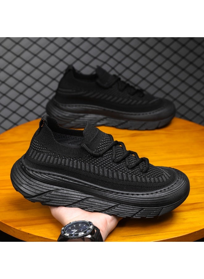 NIBEMINENT Men's Fashion Flying Woven Sports Shoes Casual Fashion Four Seasons All Match Men's Sports Shoes - Image 2