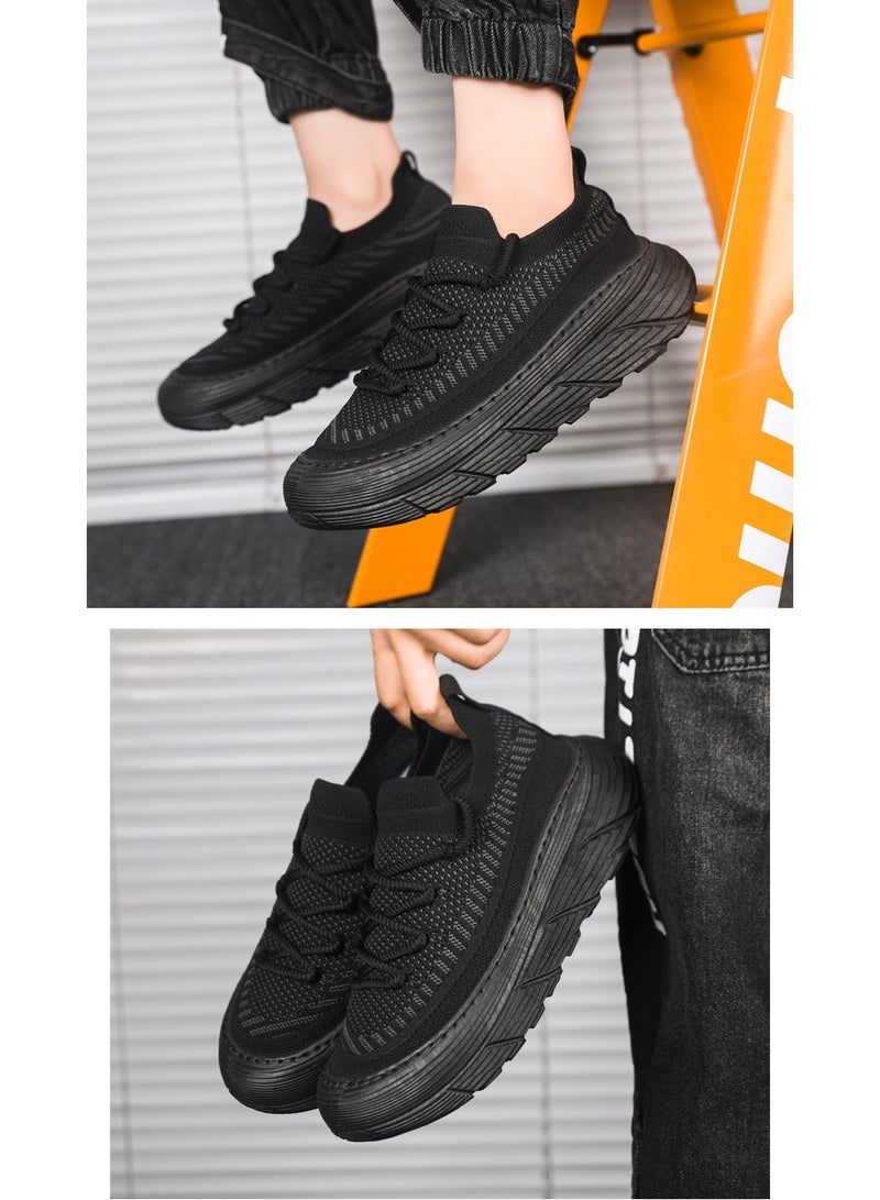 NIBEMINENT Men's Fashion Flying Woven Sports Shoes Casual Fashion Four Seasons All Match Men's Sports Shoes - Image 4