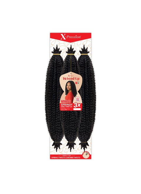 Outre Crochet Braids XPression Twisted Up 3X Springy Afro Twist 24 1pack 1B