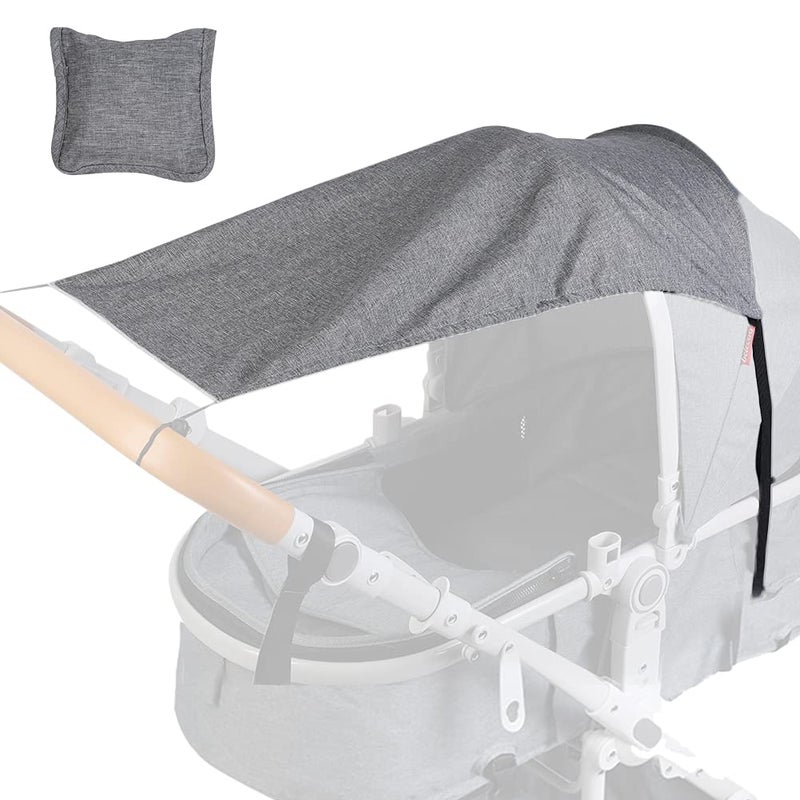 Stroller Cover for Sun Universal Foldable Stroller Sun Shade SPF 50 UV Protection Infant Newborn Outdoor Stroller Shade Canopy Attachment for Summer