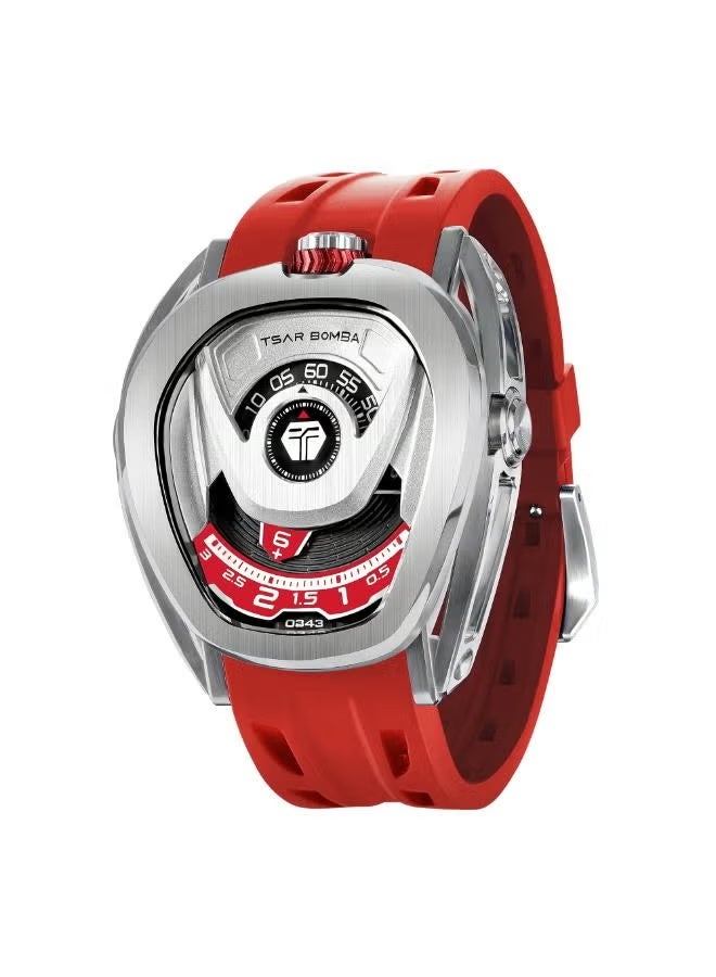TSAR BOMBA طقم ساعة أوتوماتيكية مطاطية للرجال من FKM TB8213A-04(1+2)SET - 44.0*52.0 مم - Image 2