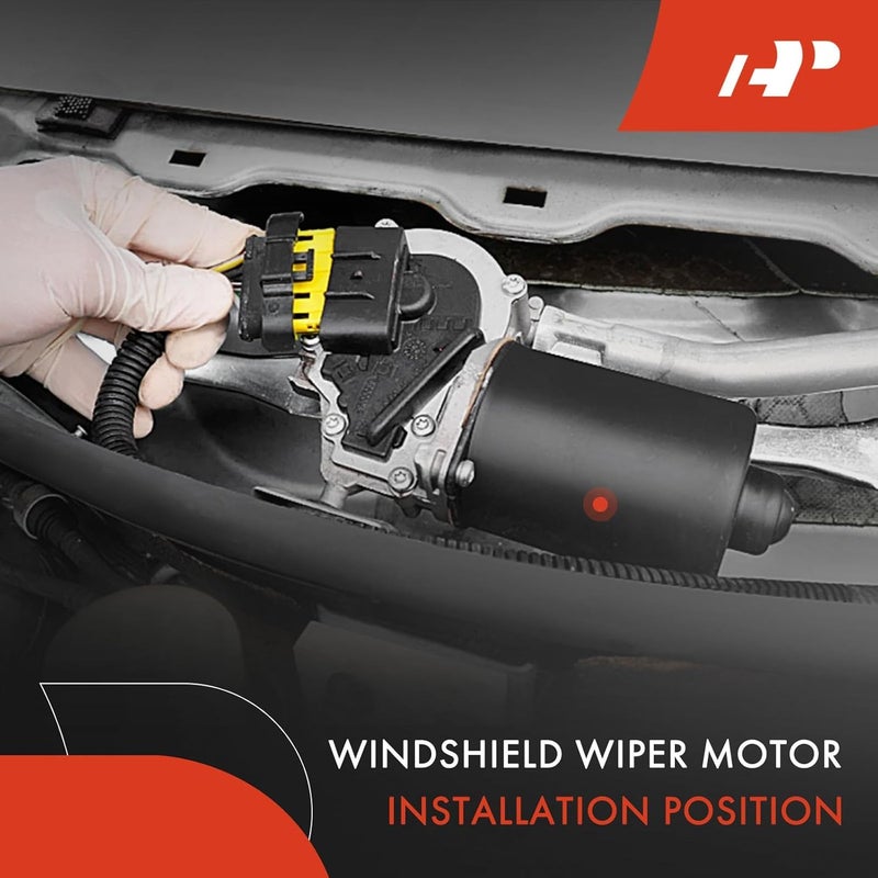 A-Premium Windshield Wiper Motor Front Replacement for Dodge Hyundai Verna Accent Elantra Tiburon 1996-2005 - Image 2