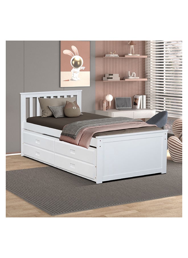 Home Box Vanilla Captain Single Bed 202.8 x 92 x 102.4 cm  - Image 1