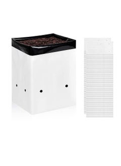 Y&D Film Grow Bag, 1 Gallon Plastic Bags, Black and White Plant Nursery Seeding Bags for Vegetable Flower Plant, Suitable Potting Seedlings, Rooting  - Image 2