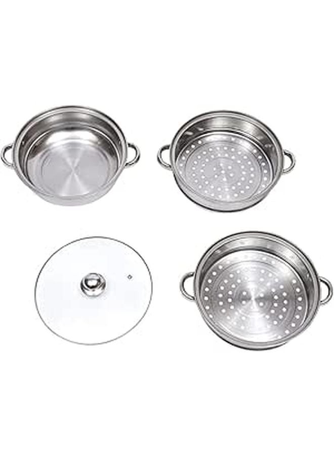 Thickened Multipurpose Food Steamer Pot 3 Tier for Vegetables Buns Soup Gas Electric Stove - Image 1