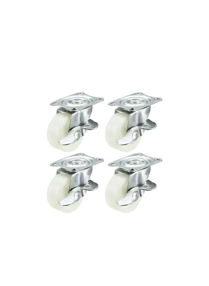 ABBASALI Swivel Caster Wheels 1.5 Inch 40mm Wheel Top Plate Caster with Brake  - Image 1