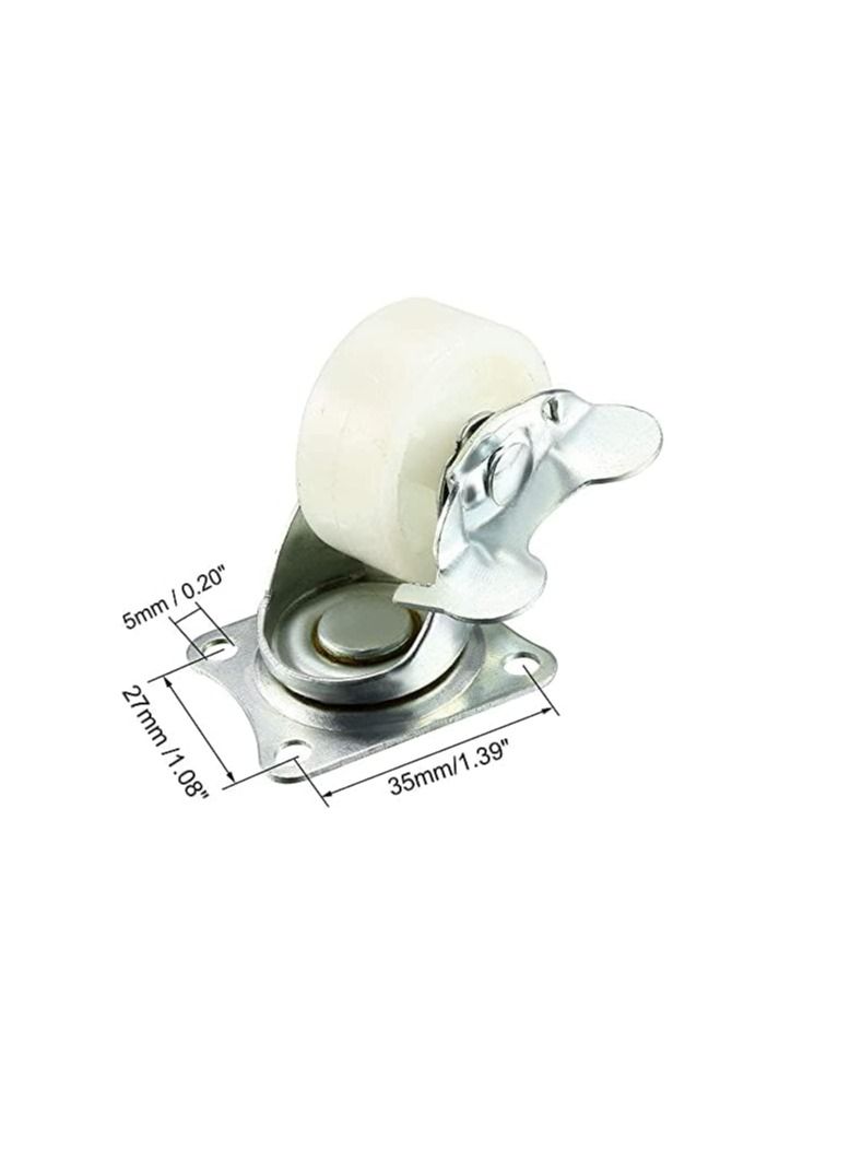 ABBASALI Swivel Caster Wheels 1.5 Inch 40mm Wheel Top Plate Caster with Brake  - Image 3